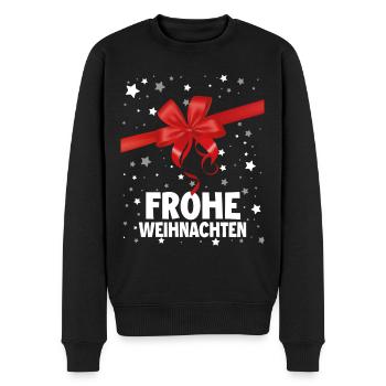 Frohe Weinachten Geschenk - Männer Premium Bio Pullover - Schwarz - Vorne - Nico (187cm)