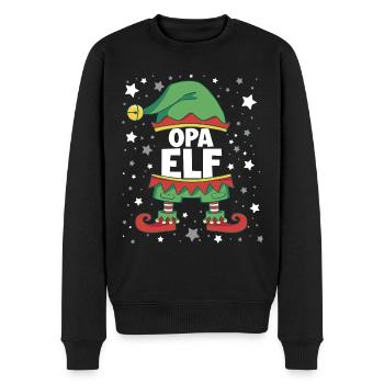 Grandpa Elf - Men's Premium Organic Jumper - black - Front - Nico (187cm)