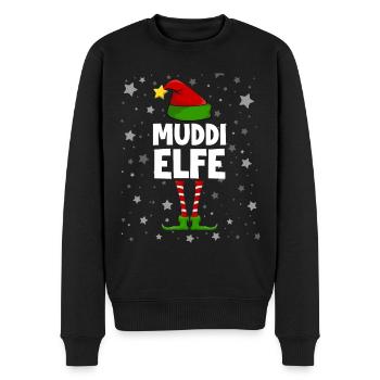 Muddi Elfe - Männer Premium Bio Pullover - Schwarz - Vorne - Nico (187cm)