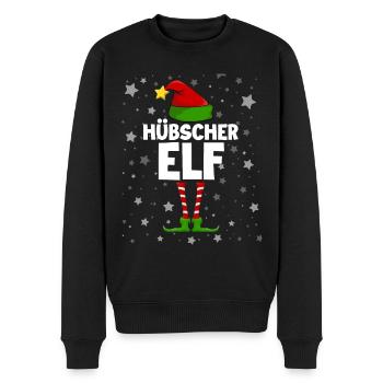 Hübscher Elf - Männer Premium Bio Pullover - Schwarz - Vorne - Nico (187cm)