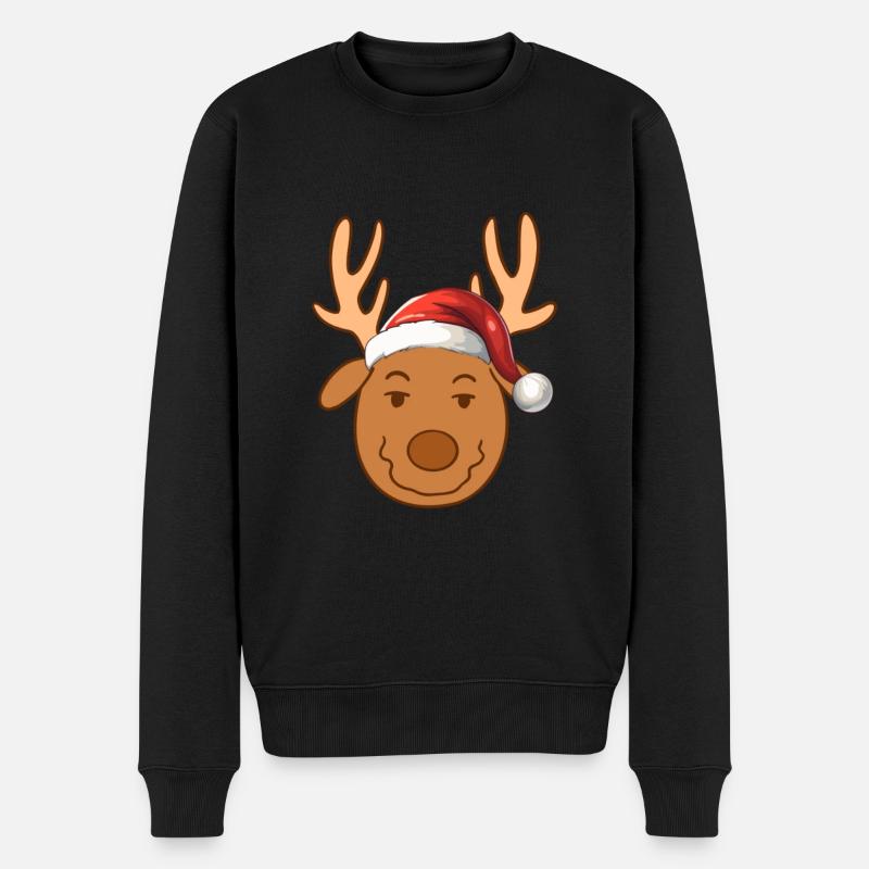 Joyeux Noël Renne - Pull Premium bio Homme - noir