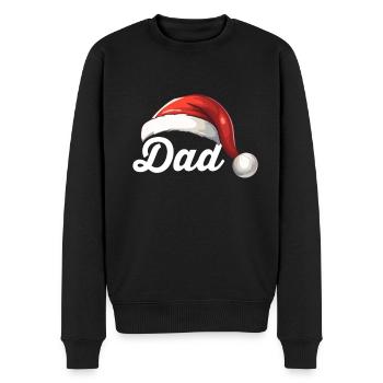 Santa Hat Dad Dad - Men's Premium Organic Jumper - black - Front - Nico (187cm)