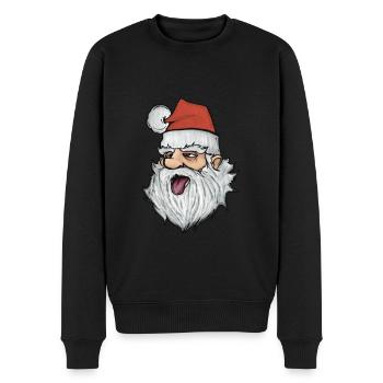 Père Noël - Pull Premium bio Homme - noir - Devant - Nico (187cm)