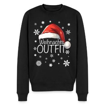 Weihnachtsoutfit - Männer Premium Bio Pullover - Schwarz - Vorne - Nico (187cm)