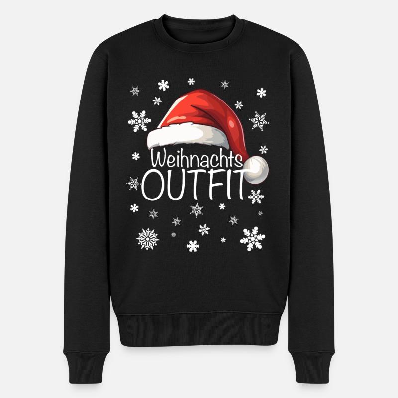 Weihnachtsoutfit - Männer Premium Bio Pullover - Schwarz