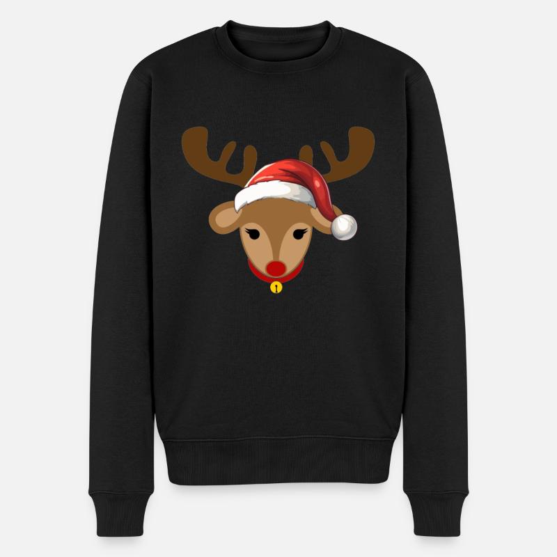 Weihnachten Re - Männer Premium Bio Pullover - Schwarz