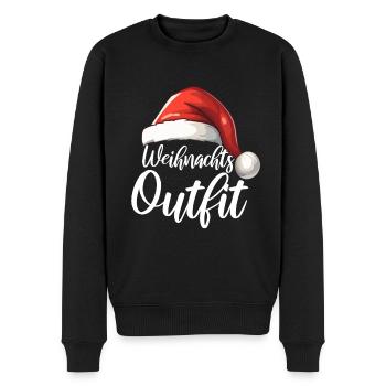 Weihnachtsoutfit - Männer Premium Bio Pullover - Schwarz - Vorne - Nico (187cm)
