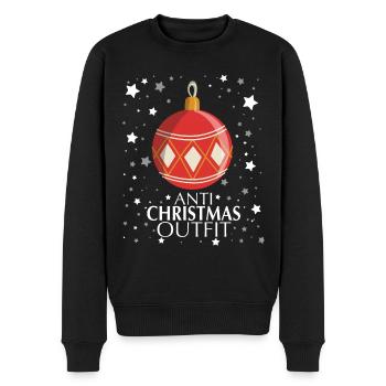Anti Christmas - Männer Premium Bio Pullover - Schwarz - Vorne - Nico (187cm)