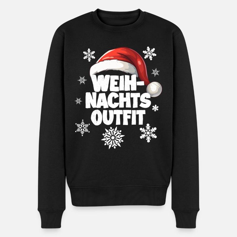 Weihnachtsoutfit - Männer Premium Bio Pullover - Schwarz