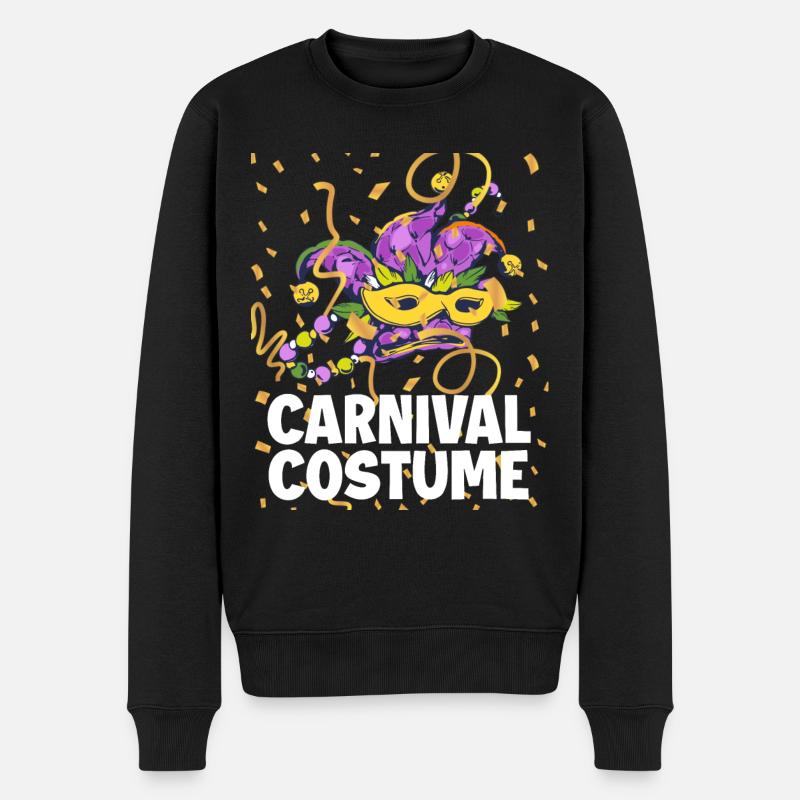 Karneval - Männer Premium Bio Pullover - Schwarz