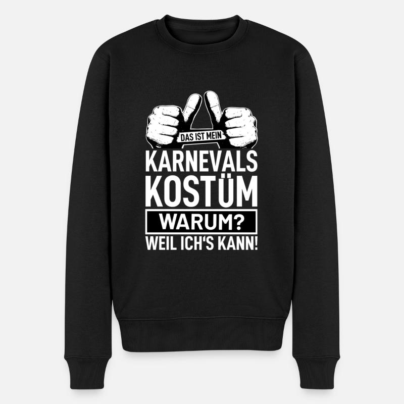 Karneval - Männer Premium Bio Pullover - Schwarz