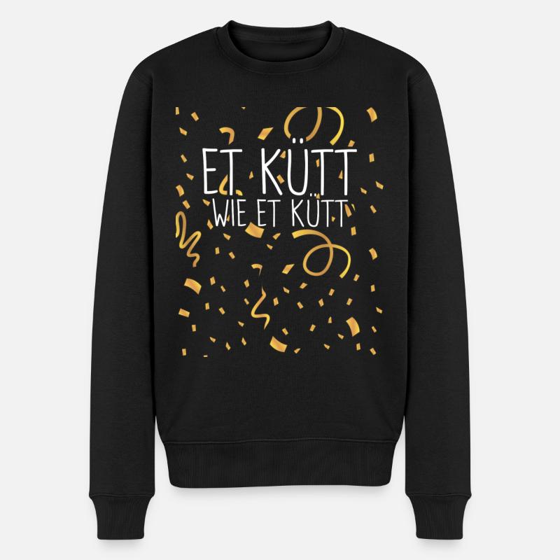 Et kütt wie et Kütt Fasching - Männer Premium Bio Pullover - Schwarz