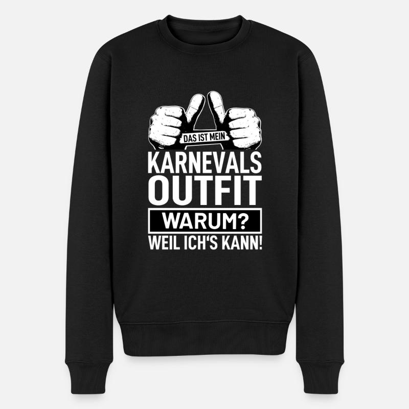 Karneval - Männer Premium Bio Pullover - Schwarz