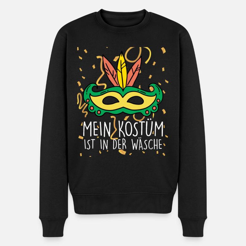Kostüm Karneval - Männer Premium Bio Pullover - Schwarz