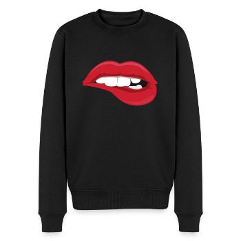 Kuss Kund Karneval Fasching - Männer Premium Bio Pullover - Schwarz - Vorne - Nico (187cm)