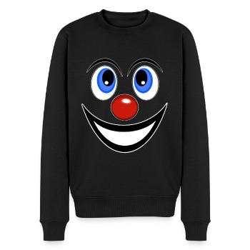 Funny clown - Men's Premium Organic Jumper - black - Front - Nico (187cm)