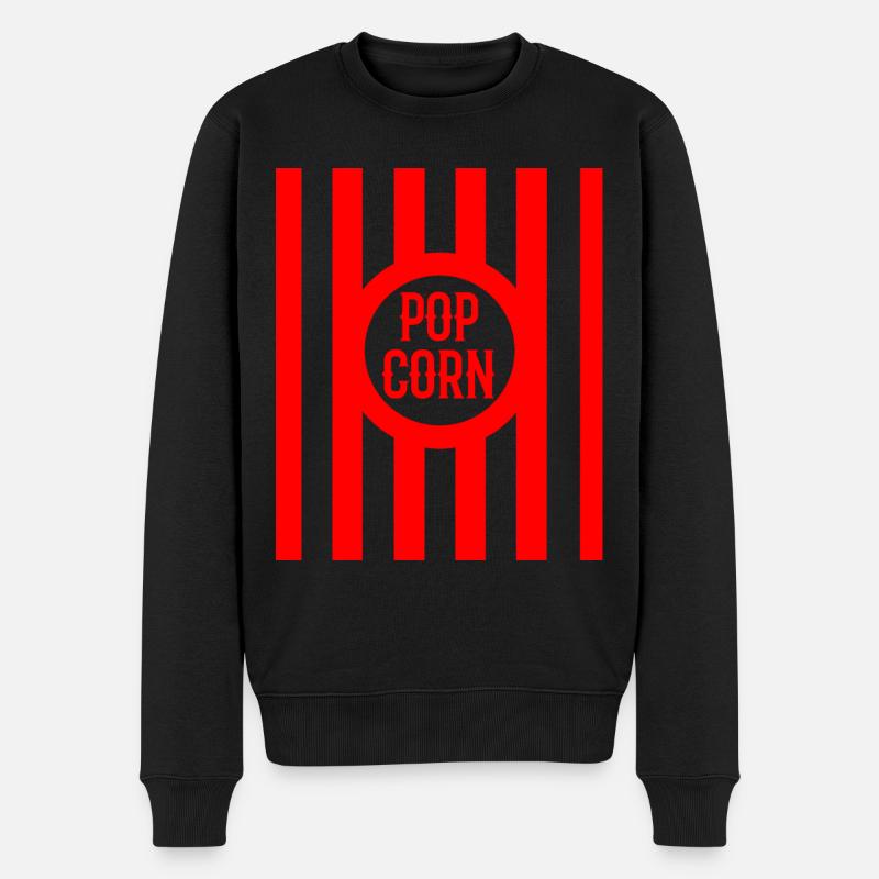 Popcorn - Männer Premium Bio Pullover - Schwarz