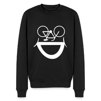 Smile Bike - Men's Premium Organic Jumper - black - Front - Nico (187cm)