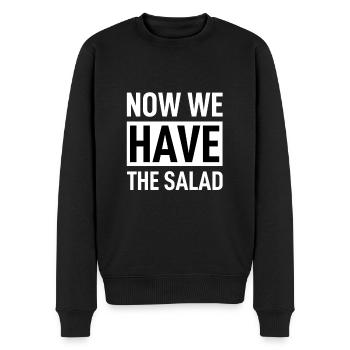 Denglish - Now We Have The Salad - Männer Premium Bio Pullover - Schwarz - Vorne - Nico (187cm)