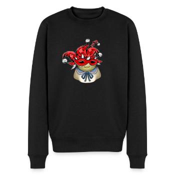 Karneval Frosch - Männer Premium Bio Pullover - Schwarz - Vorne - Nico (187cm)