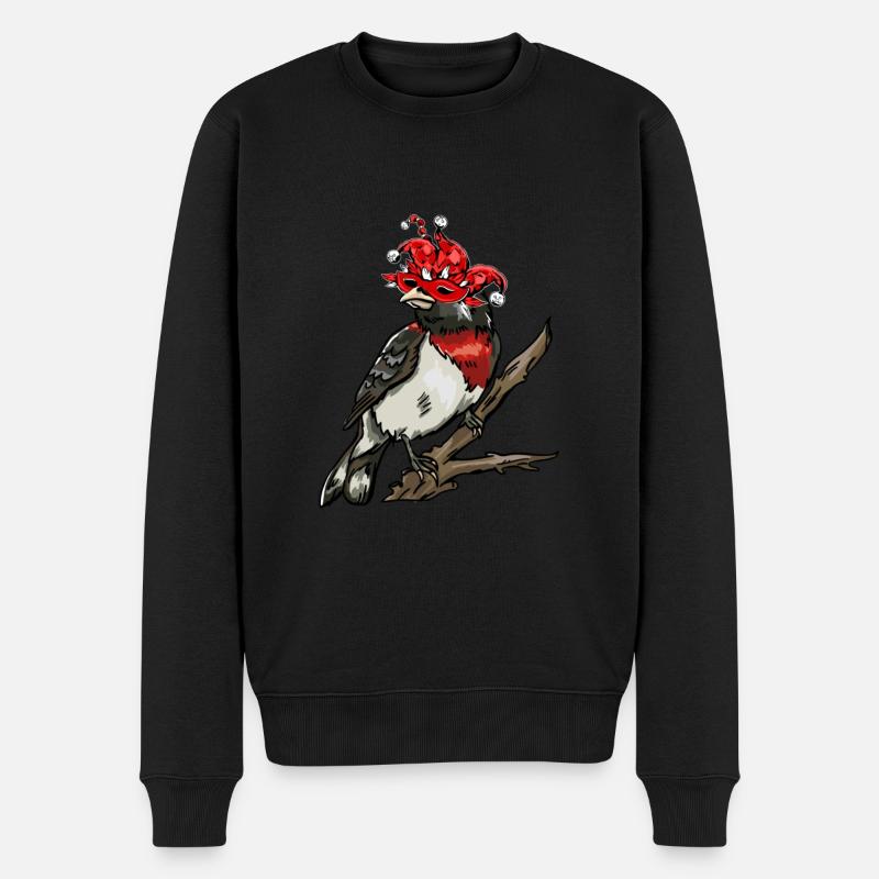 Oiseau de carnaval - Pull Premium bio Homme - noir