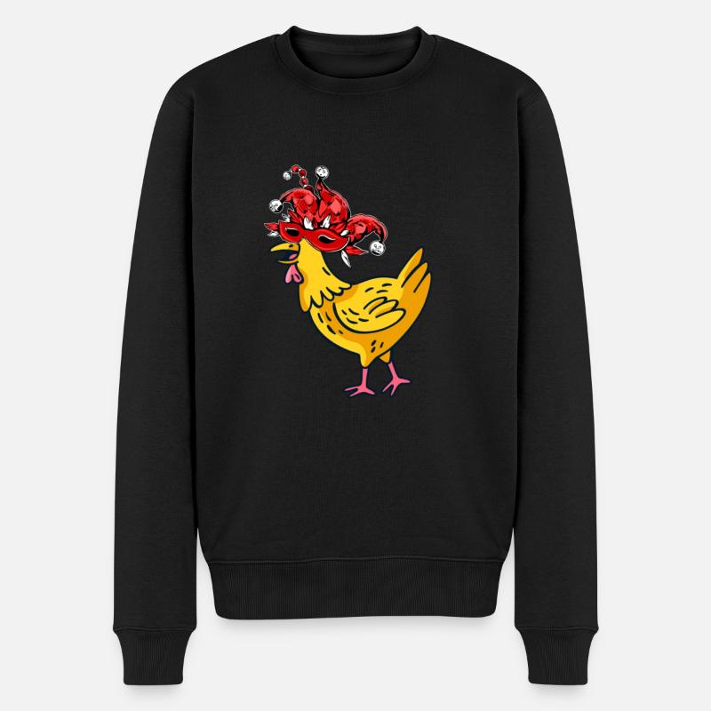 Poulet de carnaval - Pull Premium bio Homme - noir