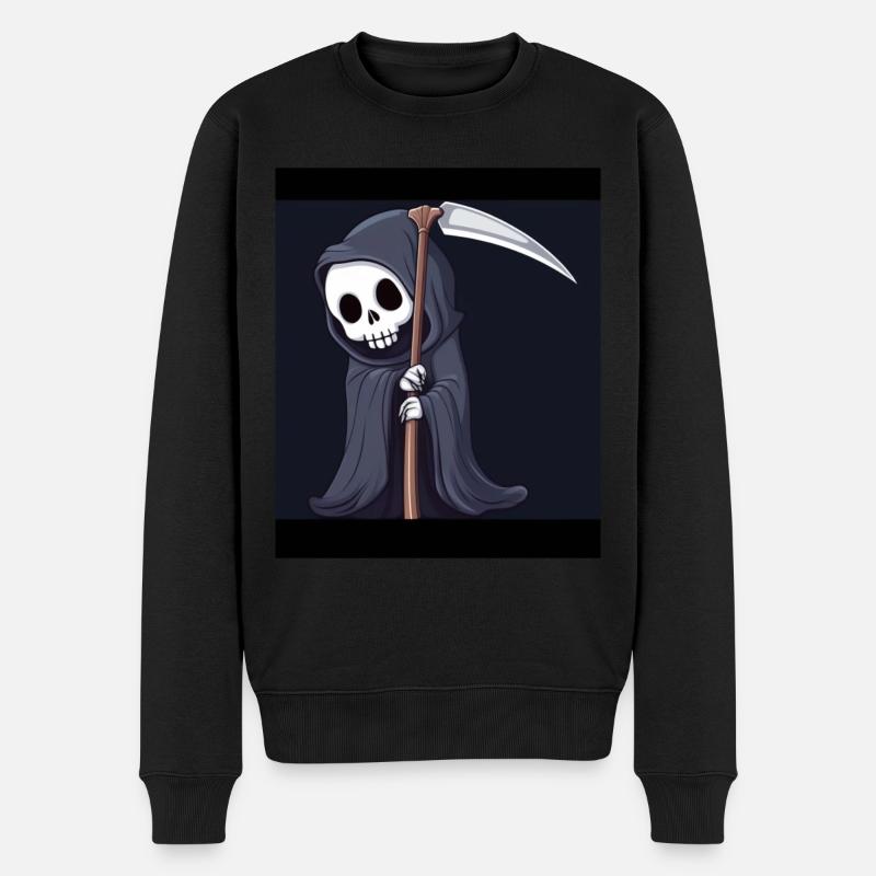 Sensenmann - Männer Premium Bio Pullover - Schwarz