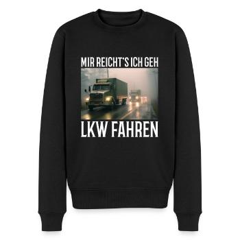 Lkw Fahrer - Männer Premium Bio Pullover - Schwarz - Vorne - Nico (187cm)