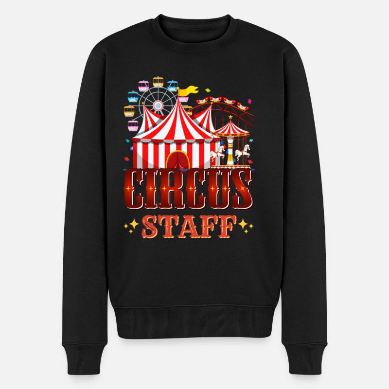 Zirkus - Männer Premium Bio Pullover - Schwarz