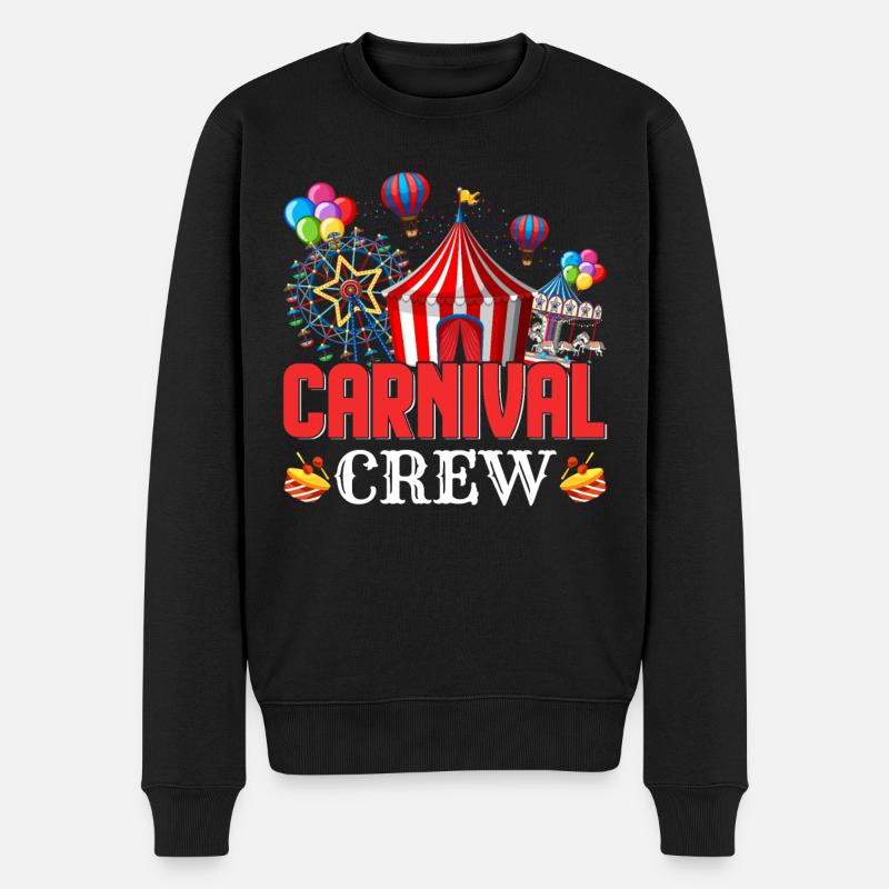 Karneval Zirkus - Männer Premium Bio Pullover - Schwarz