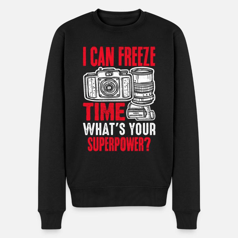 Superpuissance du photographe - Pull Premium bio Homme - noir