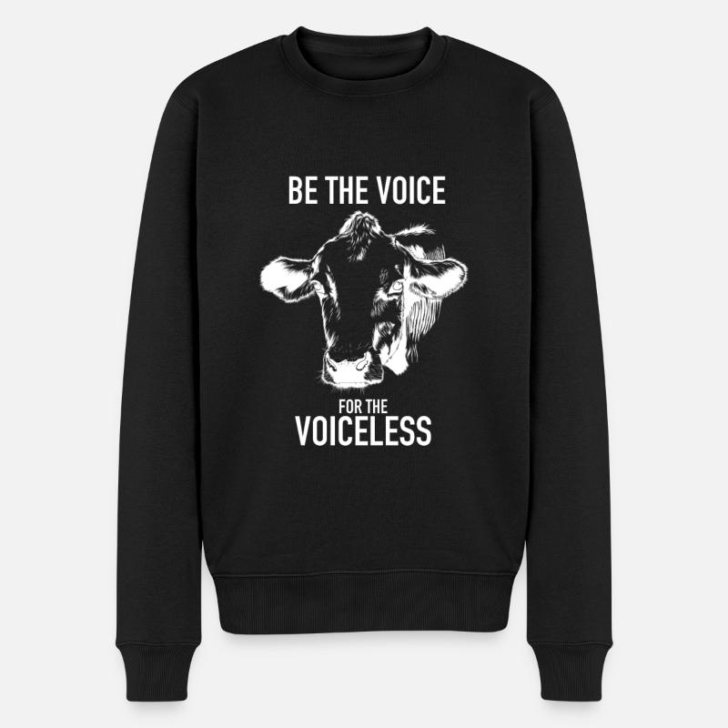 Vegan - Männer Premium Bio Pullover - Schwarz