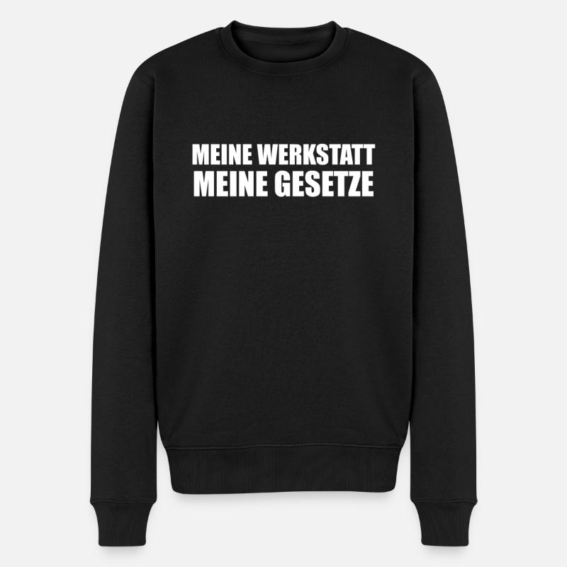 Lustig - Männer Premium Bio Pullover - Schwarz