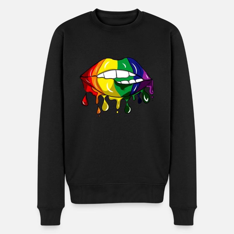 LGBT Lips Merch - Männer Premium Bio Pullover - Schwarz