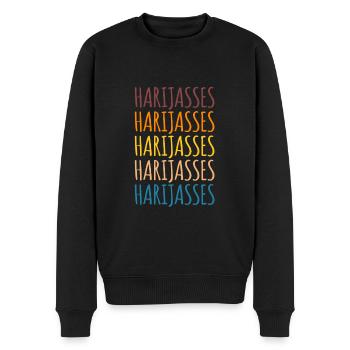 Harijasses Frise orientale Mer de la côte de la Frise orientale - Pull Premium bio Homme - noir - Devant - Nico (187cm)