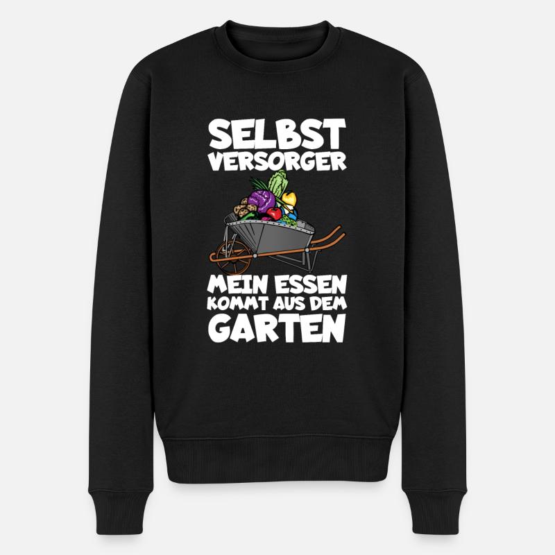 Garten - Männer Premium Bio Pullover - Schwarz