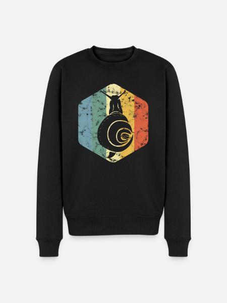 Cool snail shell snail gift - Men's Premium Organic Jumper - black