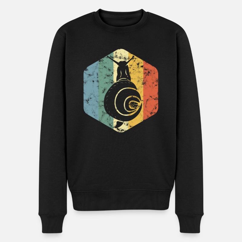 Coole Schnecke Schneckenhaus Schneckchen Geschenk - Männer Premium Bio Pullover - Schwarz