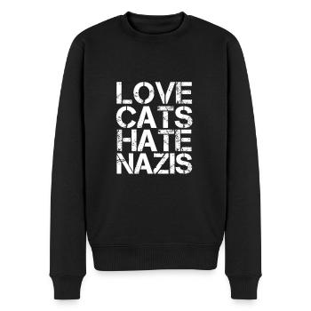 Antirassismus - Männer Premium Bio Pullover - Schwarz - Vorne - Nico (187cm)
