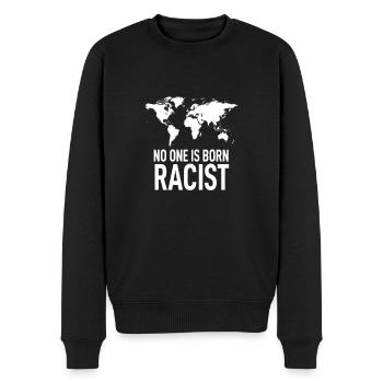Antirassismus - Männer Premium Bio Pullover - Schwarz - Vorne - Nico (187cm)