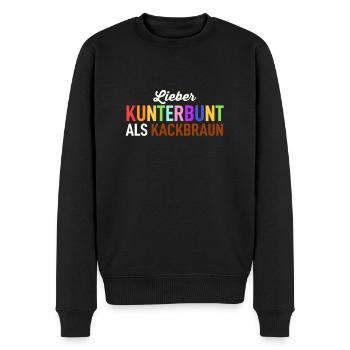 Antirassismus - Männer Premium Bio Pullover - Schwarz - Vorne - Nico (187cm)