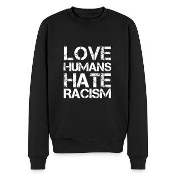 Contre le racisme Nazis contre le racisme Anti racisme - Pull Premium bio Homme - noir - Devant - Nico (187cm)