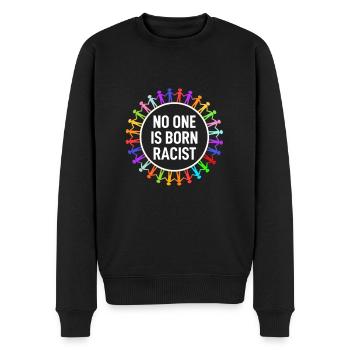 Contre le racisme Nazis contre le racisme Anti racisme - Pull Premium bio Homme - noir - Devant - Nico (187cm)