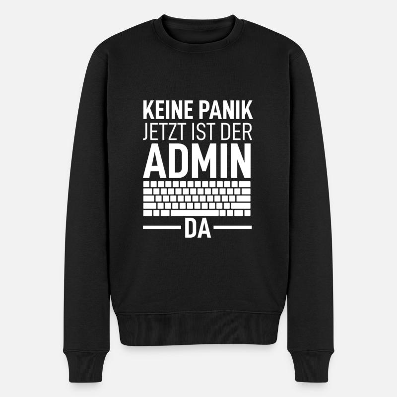 Programmierer Informatiker Nerd Admin PC Coder IT - Männer Premium Bio Pullover - Schwarz