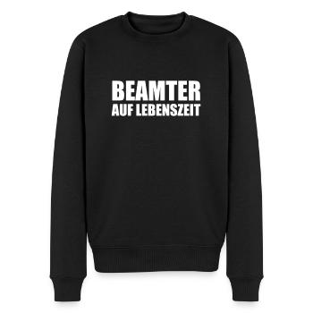 Beamter Geschenk Lustiger Beamten Polizei Spruch - Männer Premium Bio Pullover - Schwarz - Vorne - Nico (187cm)