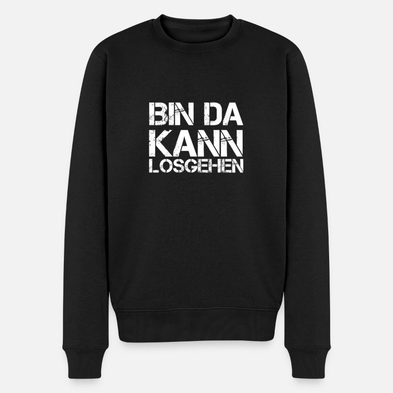 Lustig Humor Spaß Fun Ironie Sarkasmus Geschenk - Männer Premium Bio Pullover - Schwarz