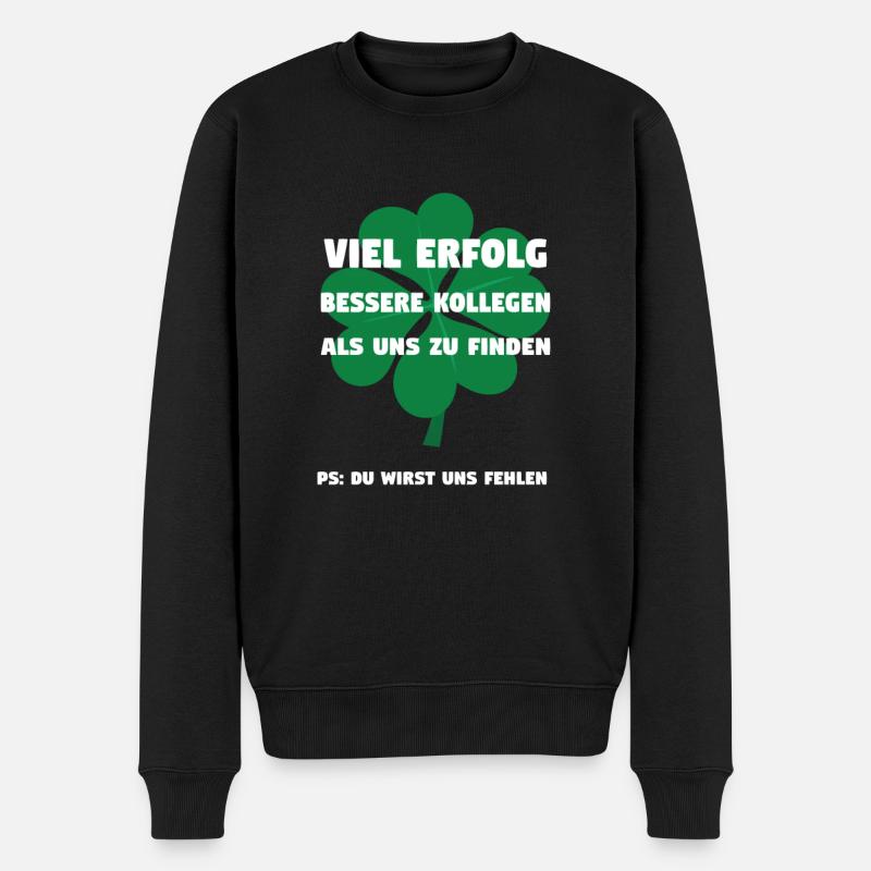 Abschiedsgeschenk Arbeitskollegin Arbeitskollege - Männer Premium Bio Pullover - Schwarz