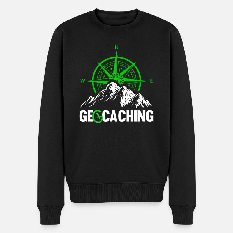 Geocaching Cache Radar GPS Geocacher Geschenk - Männer Premium Bio Pullover - Schwarz