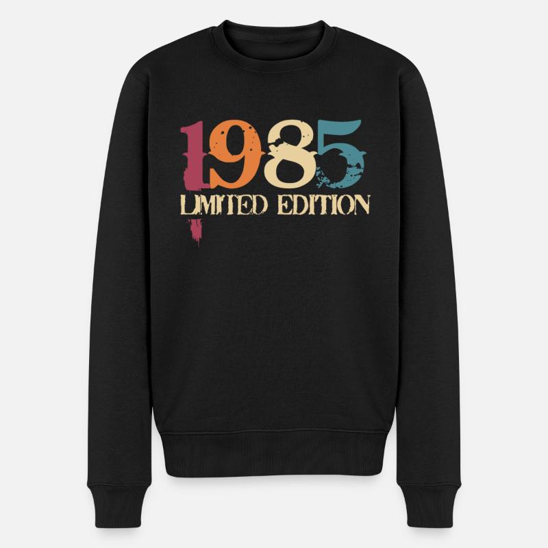 37e anniversaire Cadeau de 37 ans né en 1985 - Pull Premium bio Homme - noir