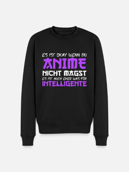 Anime - Männer Premium Bio Pullover - Schwarz